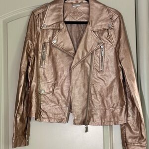 Rose Gold JouJou leather Jacket